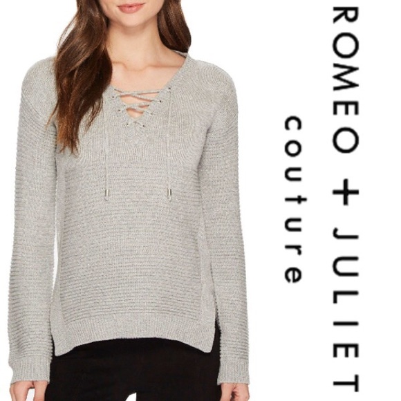 Romeo & Juliet Couture Sweaters - 🏷NWT Ribbed Lace Up Sweater